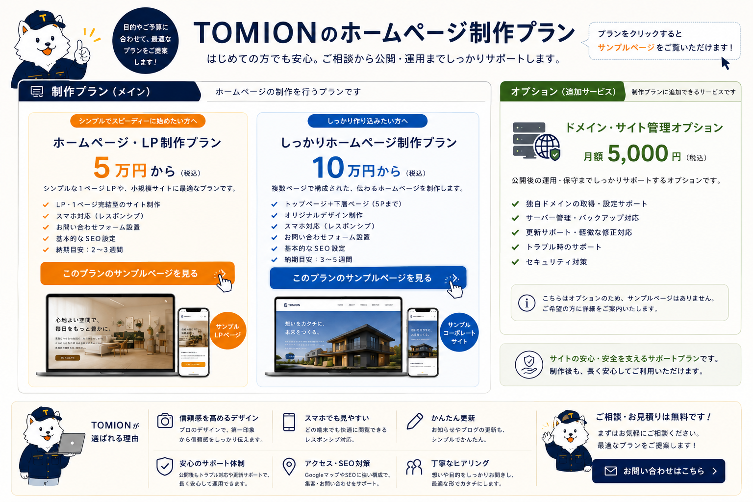 TOMIONの料金プラン