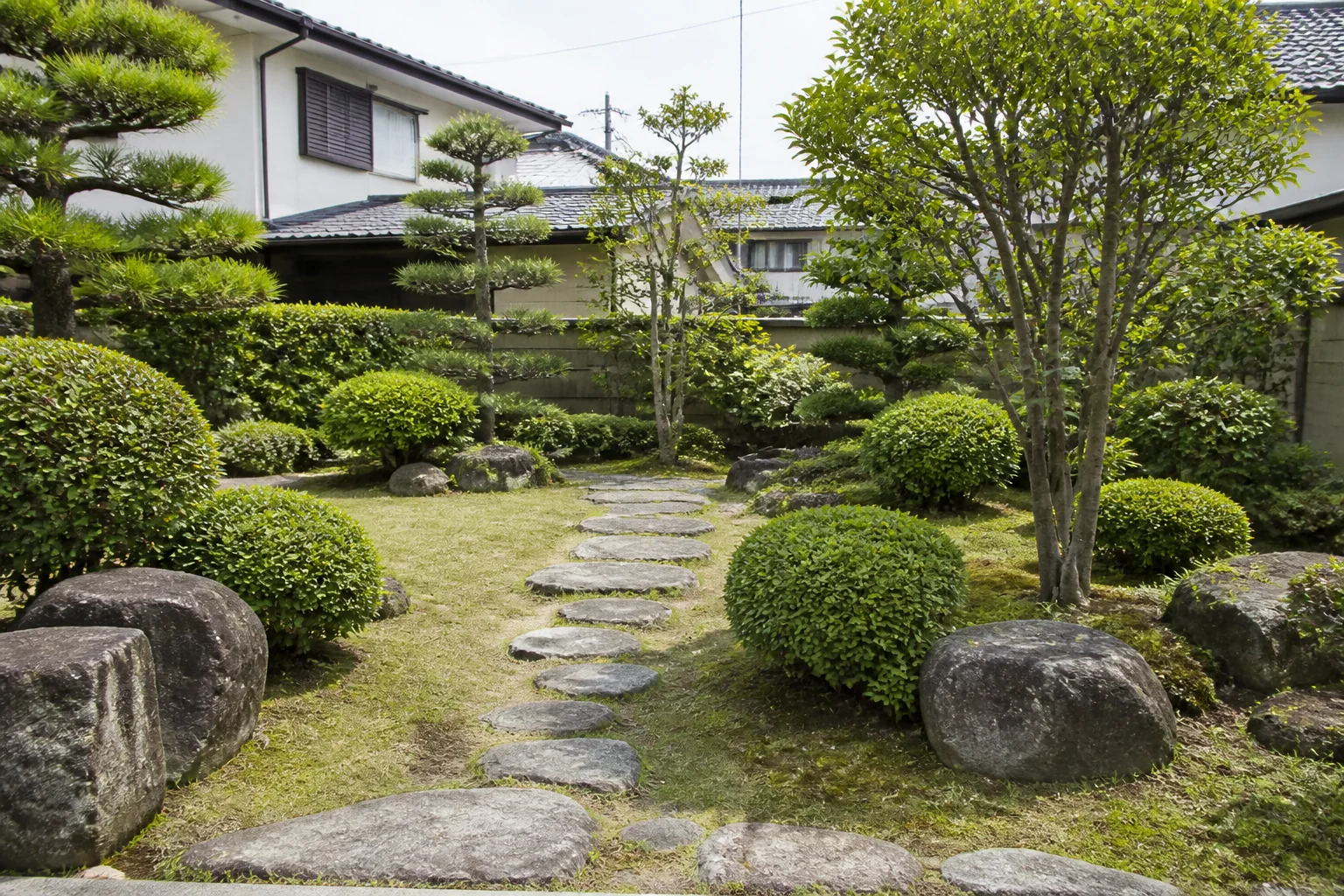 手入れ後の明るく整った庭