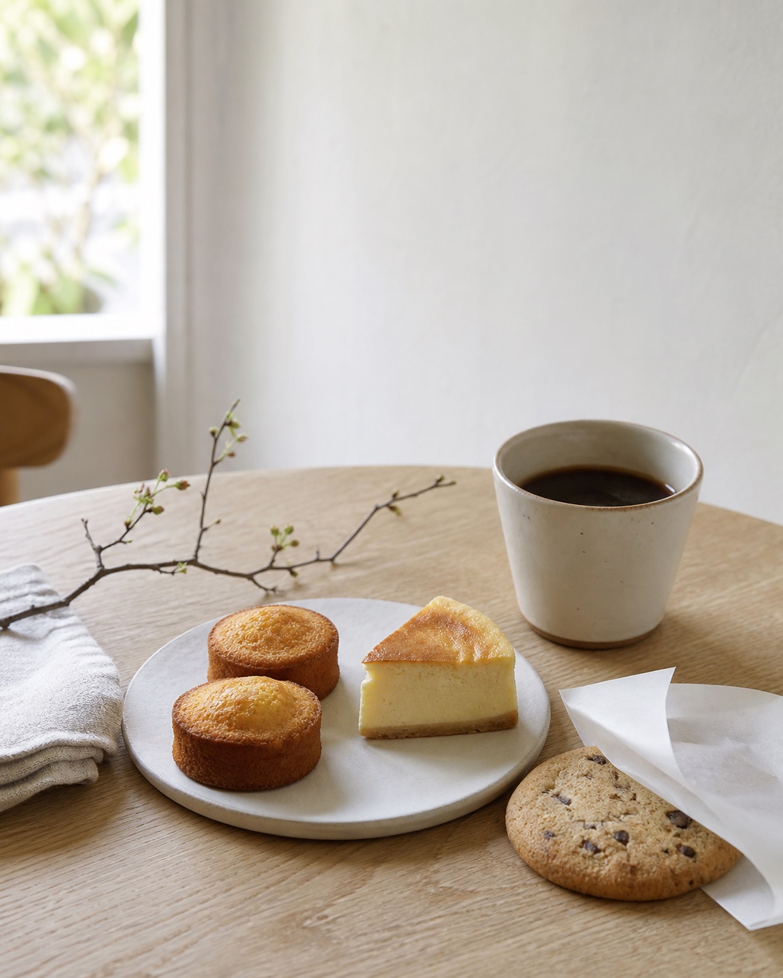 手づくりの焼き菓子とコーヒー